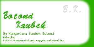 botond kaubek business card